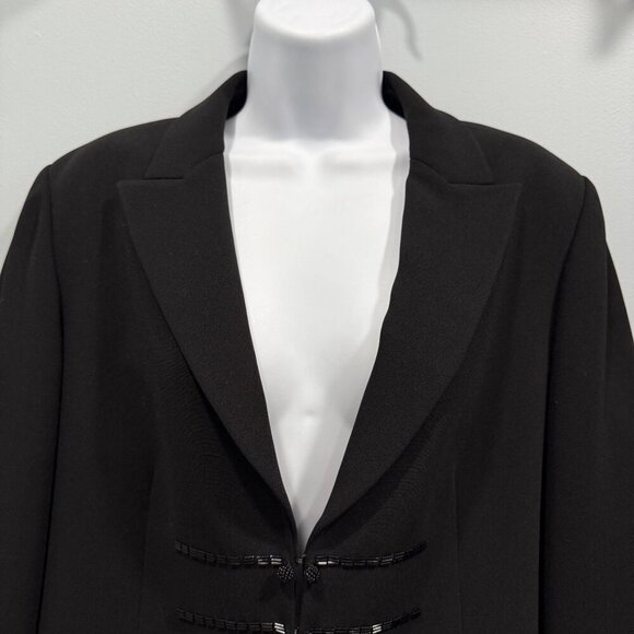 Vintage Due per Due Blazer Military Style Asian Career Event Black Womens 12 - Picture 3 of 13